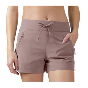 90 Degree By Reflex Women's Stretch Woven Lightweight Walking Shorts Brown XXL